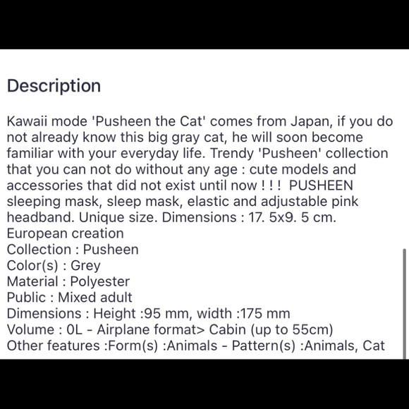 Pusheen Cat Eye Mask & Illustrated Pusheen the Cat Book Bundle Kawaii Gift Set - Picture 11 of 16